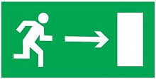 Знак "Направление к эвакуационному выходу направо" 150х300мм PROxima | код  an-5-06 | EKF